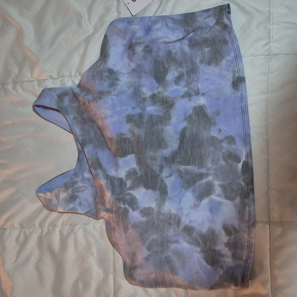 ATHLETA CONSCIOUS TEXTURED CROP D-DD 3X MSRP $50 NWT LAVENDER GRAY COLORS